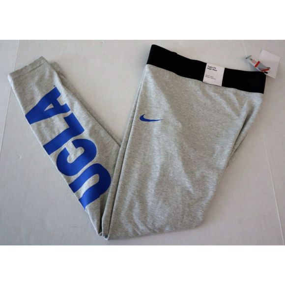 Nike DM1539 Womens Sz L Gray Heather UCLA Bruins High-Waisted Tri-Blend Leggings - Picture 7 of 8
